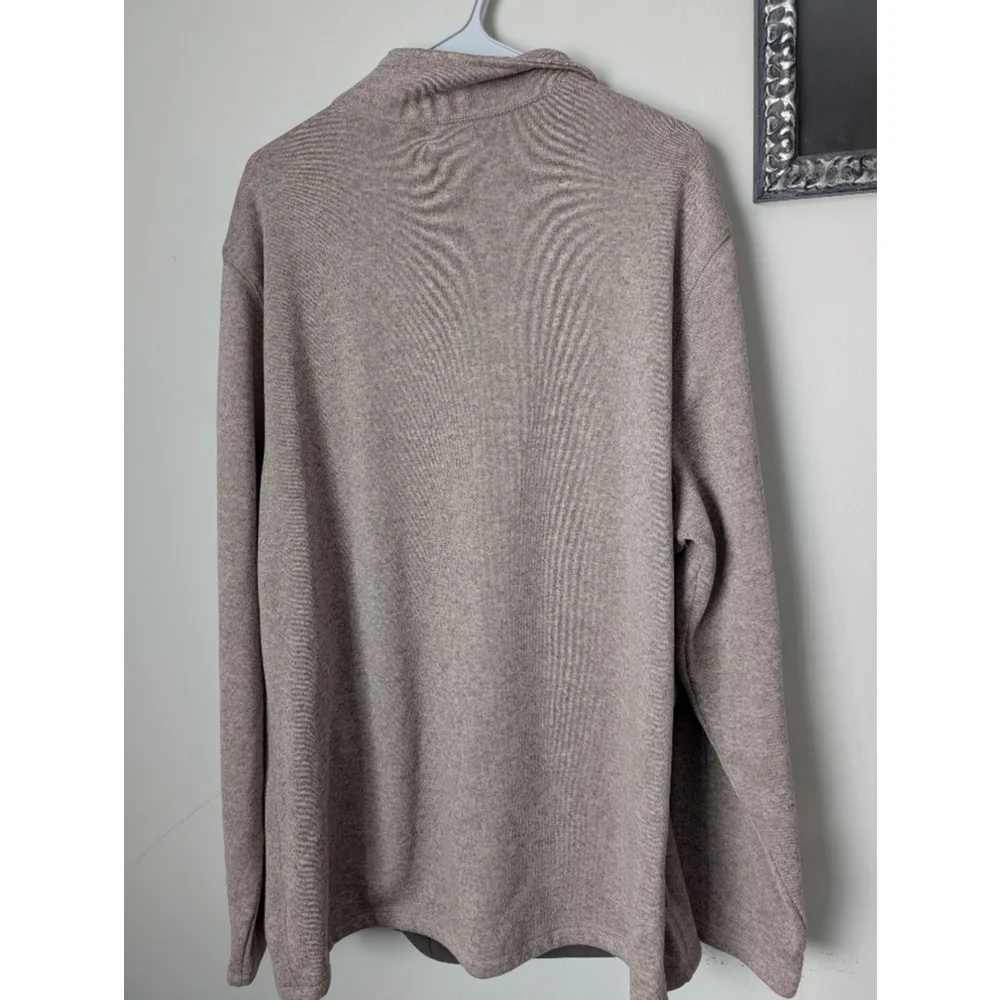 Croft&Barrow Zip Up Sweater XXL Beige, Mens